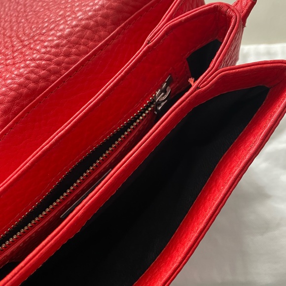 Aritzia Auxiliary Red Leather Crossbody Calisch - Picture 3 of 6